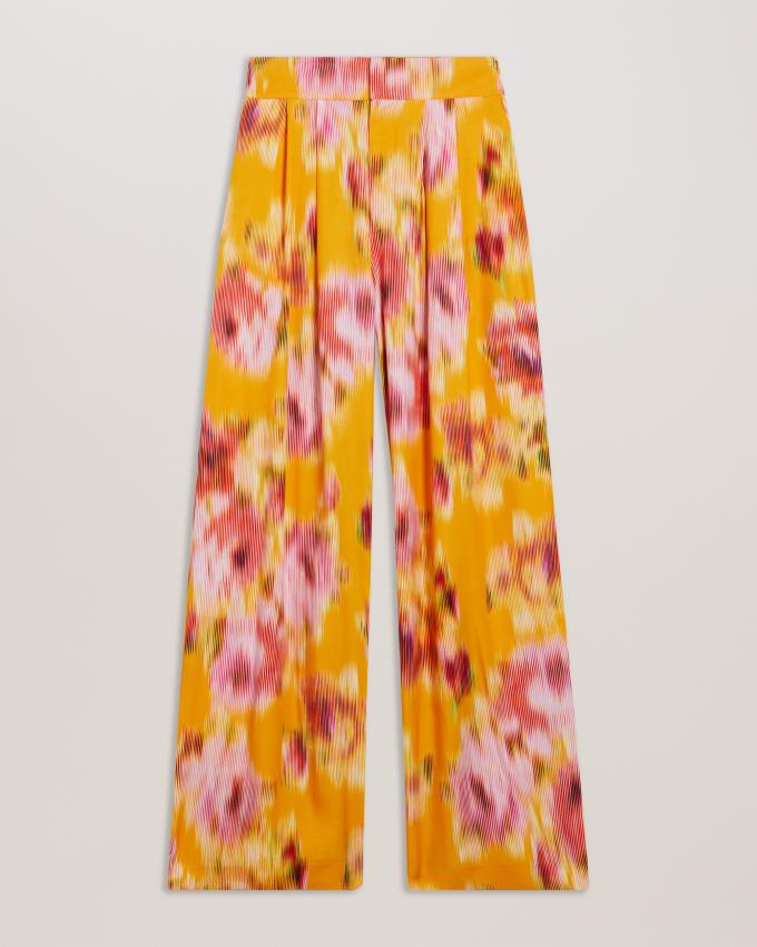 Pantalon Ted Baker Printed Wide Leg Pleated Orange Femme | PMS-75493154